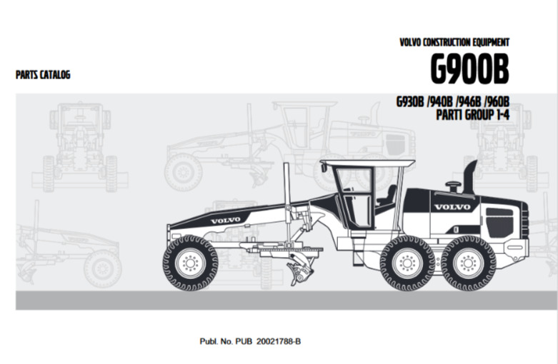 Volvo G900B 960B Operator''s Manual