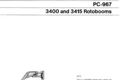 John Deere 3400, 3415 Rotobooms Attachments Parts Manual PC967