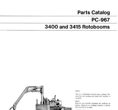 John Deere 3400 3415 Rotobooms Parts Manual PC967 John Deere 3400, 3415 Rotobooms Attachments Parts Manual PC967