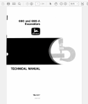 John Deere 690, 690A Excavator Repair Technical Manual