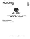 John Deere 444 P 4WD Loader Operators Manual PDF