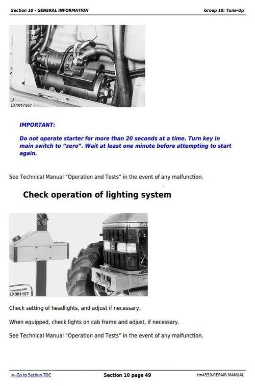 John Deere 6010 John Deere 6010, 6110, 6610 Tractors Shop Service Repair Manual tm4559