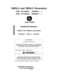 John Deere 160GLC and 180GLC Excavator Operators Manual