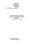 John Deere 160GLC and 180GLC Excavator Operators Manual John Deere 180GLC Excavator 2015 Repair Service Manual