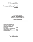 John Deere 250D and 300D Articulated Dump Truck Operation & Test Manual