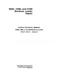 John Deere 300D, 310D, and 315D Backhoe Loader Repair Technical Manual