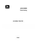 John Deere 435 DIESEL Tractor Parts Catalog (PC642)