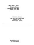 John Deere 450J, 550J, 650J Crawler Dozer Operation Technical Manual