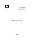 John Deere 50 MODEL Tractor Parts Catalog (PC264)