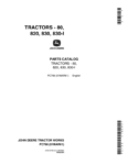 John Deere 80, 820, 830, 830-I Tractors Parts Catalog Manual PC766