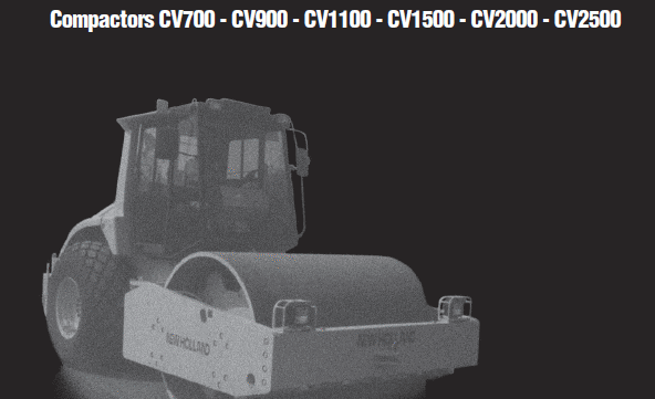 New Holland Cv1100 Cv1500 Compactors Service Repair Manual
