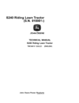 John Deere S240 Technical Service Manual TM134619 cover