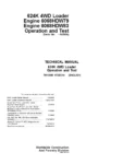 John Deere 4WD 624K Wheel Loader Operation Test Manual TM10690