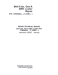 John Deere 644 X-Tier, Gen-A 4WD Loader Repair Technical Manual