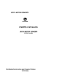 John Deere 670 Motor Graders Parts Catalog Manual