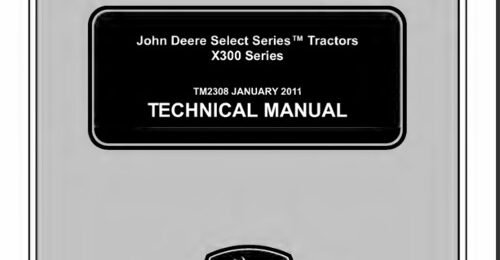 John Deere X324 X340 X360 Service Repair Manual