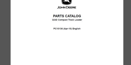 John Deere 323D Compact Track Loaders Parts Catalog Manual – PC10136
