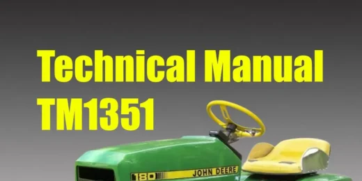 John Deere 130 160 165 175 180 185 Lawn Tractors TM1351 Manual