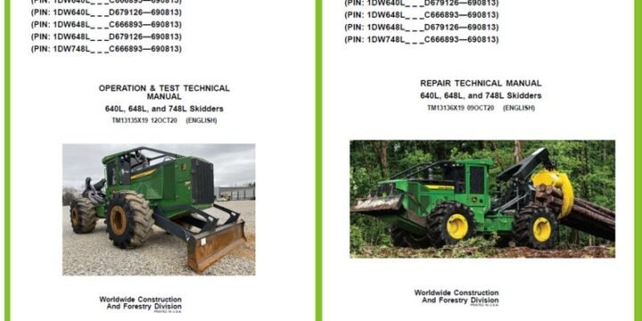 John Deere 640L, 648L, 748L Skidder Repair Manual