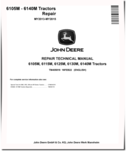 Deer Tractors 6105m 6115m 6125m 6130m 6140m Service Repair Manual