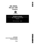 1050 Tractors Service Manual John Deere 850, 900HC, 950, 1050 Tractors Technical Manual