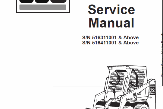 bobcat Bobcat 553 Skid Steer Loader Service Repair Manual