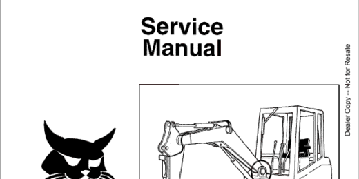 Bobcat X100 Excavator Service Repair Workshop Manual