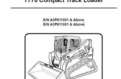 Bobcat T770 2011 Service Repair Manual Sn A3p911001