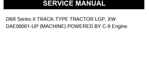 D6R Series II LGP XW Caterpillar Service Manual