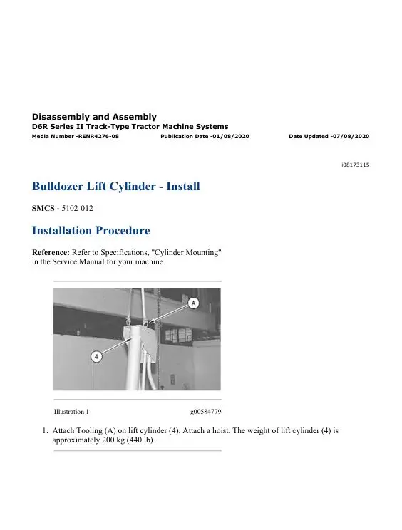 D6R Series II LGP XW Caterpillar Service Manual – C9 Engine, DAE00001-UP