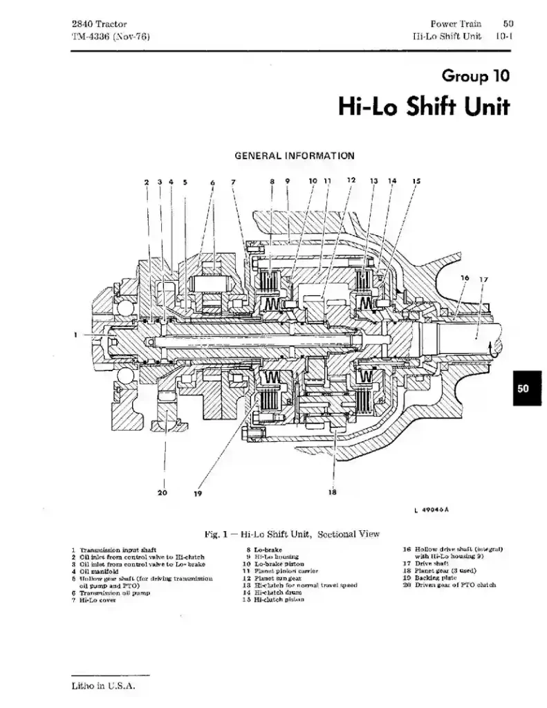 John Deere 2840 Utility John Deere 2840 Utility Tractors Technical Manual TM4336