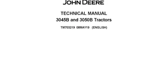 John Deere 3045B and 3050B Tractors Technical Manual TM703219
