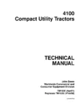 John Deere 790 Compact Utility Tractor Repair Manual TM2088 John Deere 4100 Compact Utility Tractor Technical Manual TM1630