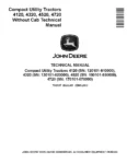 John Deere 4120, 4320, 4520 and 4720 Compact Utility Tractors without Cab Technical Manual TM2137