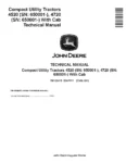 John Deere 4120 John Deere 4520 4720 Compact Utility Tractors Technical Manual TM105419