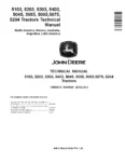 John Deere 5060E John Deere 5045D/E, 5055D/E, 5065E, 5075E, 5103, 5203, 5204, 5303 and 5403 Tractors (USA, Australia, Latin America) Technical Manual TM900019