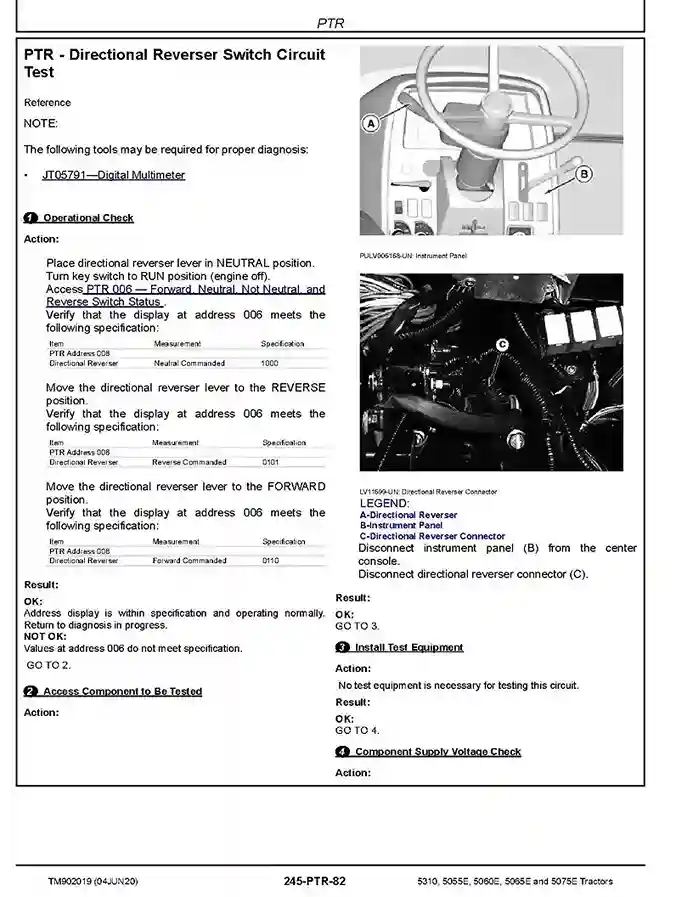 John Deere 5055E, 5060E, 5065E, 5075E and 5310 Tractors (India, Asia) Diagnostic Manual TM902019