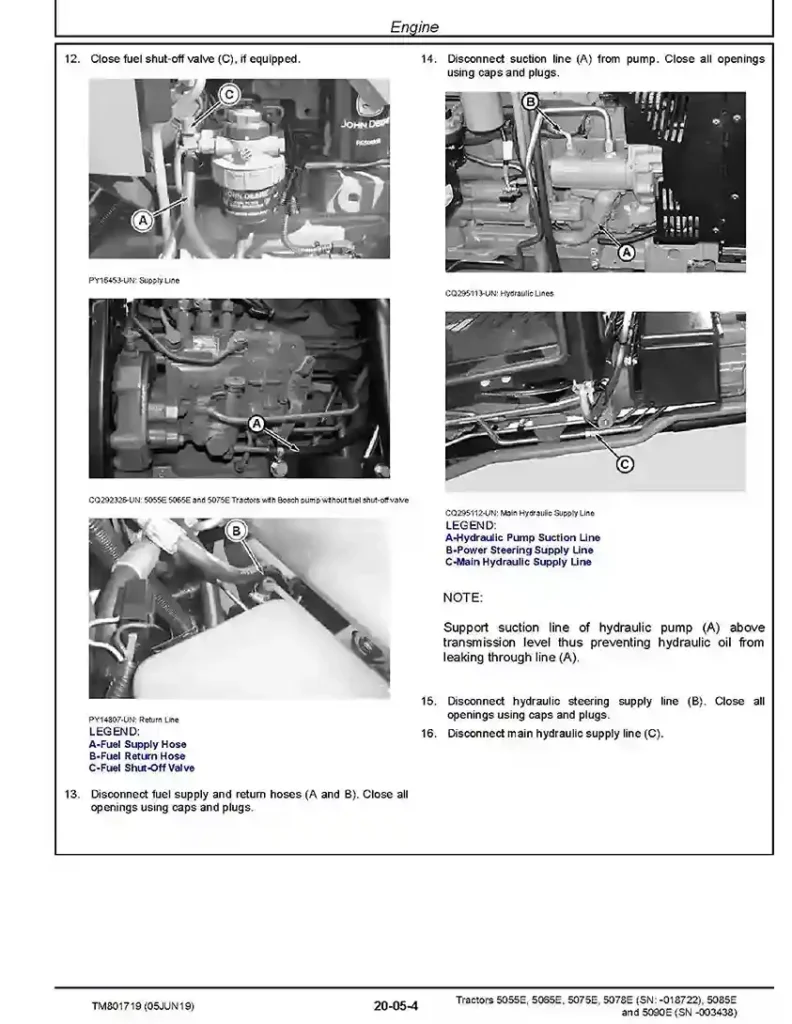 John Deere 5055E John Deere 5055E 5065E 5075E 5078E 5085E 5090E Tractors Repair Manual TM801719