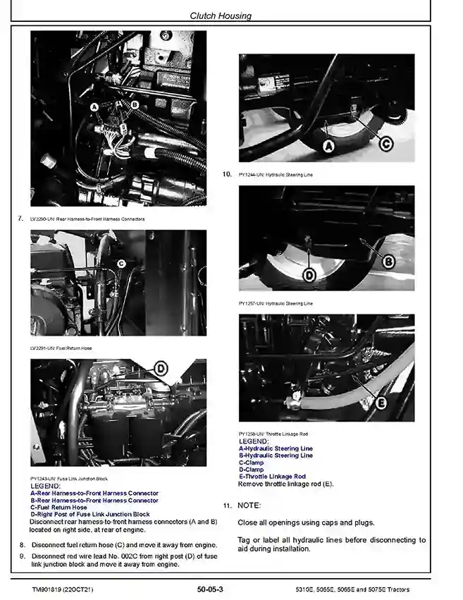 John Deere 5055E John Deere 5055E, 5065E, 5075E and 5310E Tractors (from MY2016) Technical Manual TM901819