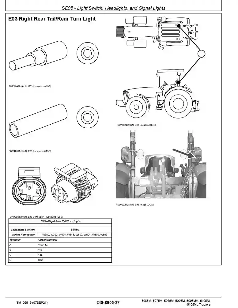 John Deere 5065M, 5075M (iT4S3B) and 5085M, 5095M, 5095MH, 5105M, 5105ML (T4S3A) Tractors Diagnostic Manual TM102519