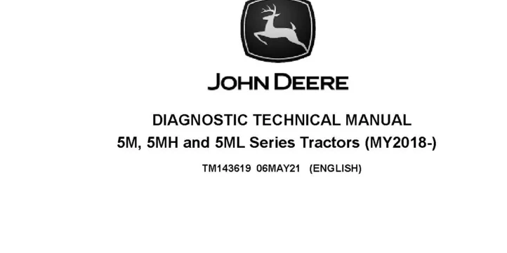 John Deere 5075M John Deere 5075M (FT4/S5) and 5090M, 5100M, 5100MH, 5100ML, 5115M, 5115ML (IT4/S3B, FT4/S4) Tractors Diagnostic Manual TM143619