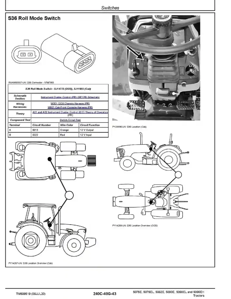 John Deere 5076E 5076EL John Deere 5076E 5076EL 5082E 5090E 5090EH 5090EL Tractors MY16-21 Diagnostic Manual TM609519