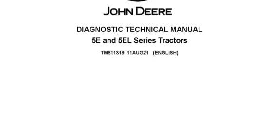 John Deere 5090E 5090EL 5100E FT4 Tractors Diagnostic Manual TM611319