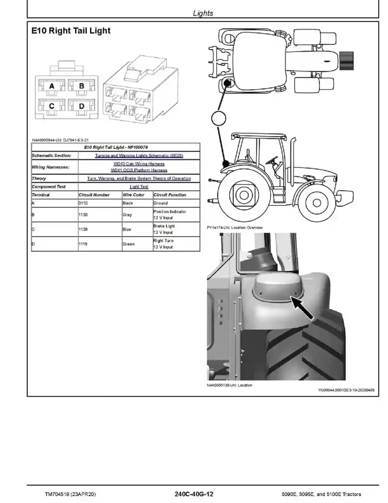 John Deere 5090E 5095E John Deere 5090E 5095E 5100E Tractors Diagnostic Manual TM704519