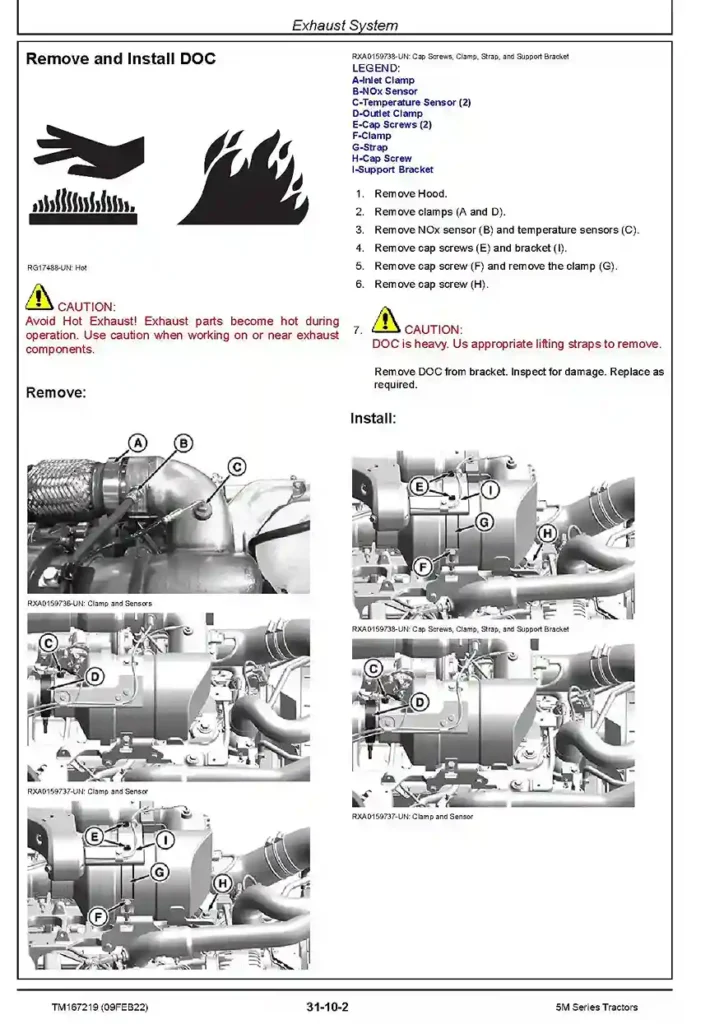 John Deere 5090M, 5100M, 5115M and 5125M Tractors Repair Manual TM167219