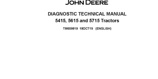 John Deere 5415 5615 5715 Tractors Diagnostic Manual TM609819