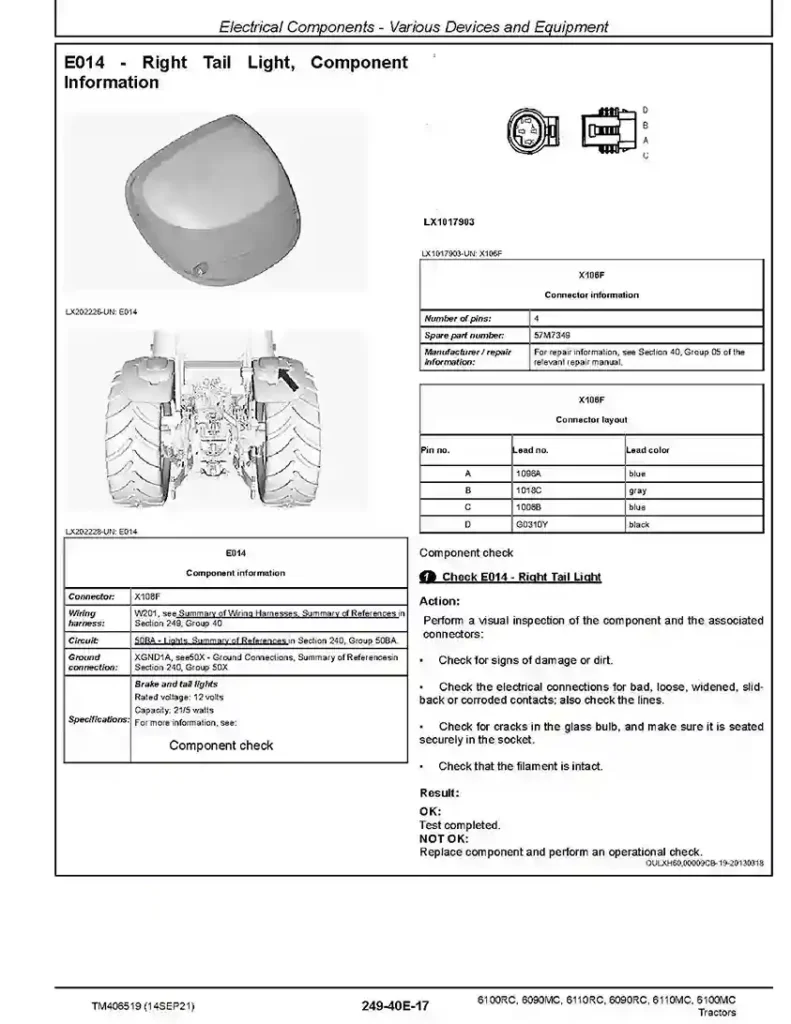 John Deere 6090MC John Deere 6090MC-6110RC Tractors Diagnostic Manual TM406519
