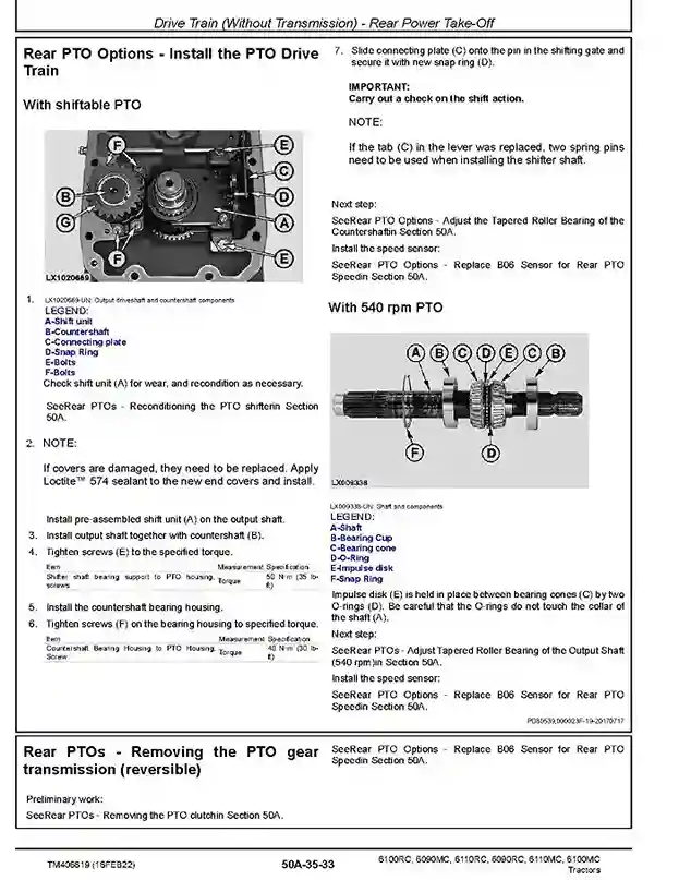 John Deere 6090MC-6110RC Tractors Repair Manual TM406619