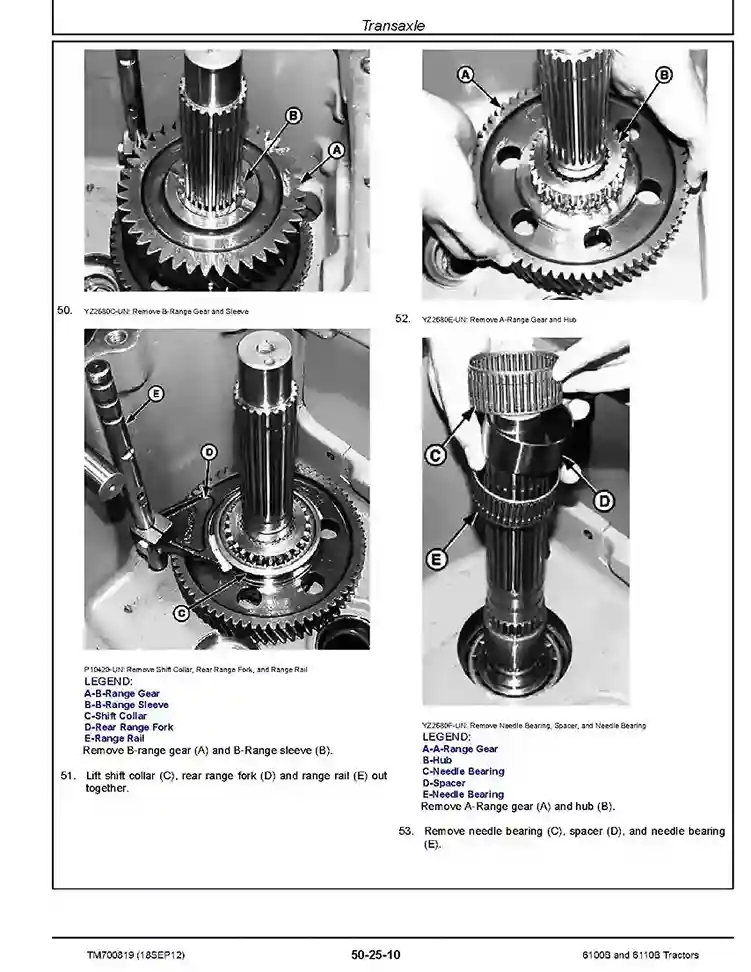 John Deere 6100B 6110B Tractors Technical Manual TM700819