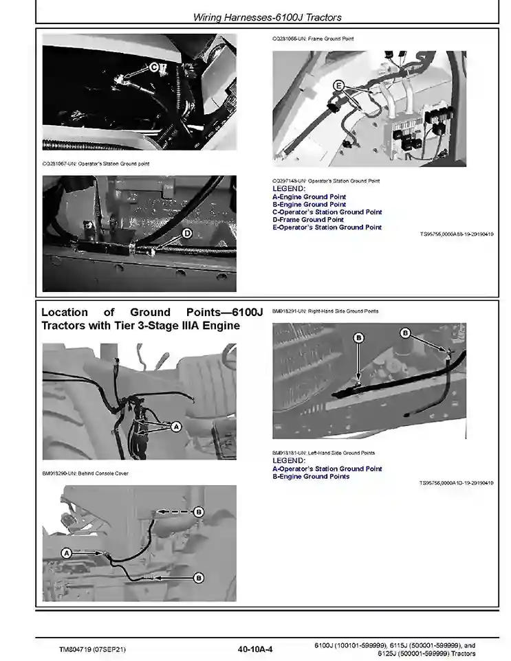 John Deere 6100J John Deere 6100J 6115J 6125J Tractors Repair Manual TM804719